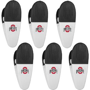 Siskiyou Sports NCAA Ohio State Buckeyes Chip Clip Magnets, 6pk White, One Size