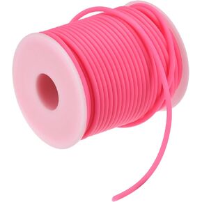 MECCANIXITY Rubber Cord 27 Yards 3mm Dia 1.5mm Hole Blue Hollow Tubing for DIY Craft Beading Necklaces Bracelet