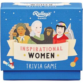 Ridley’s Inspirational Women Trivia Card Game – Quiz Game for Adults and Kids – 2+ Players – Includes 80 Cards with Unique Questions – Fun Family Game – Makes a Great Gift