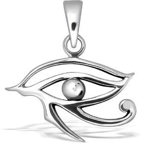 WithLoveSilver 925 Sterling Silver Ancient Egyptian Eye of Horus Symbol of Protection Pendant