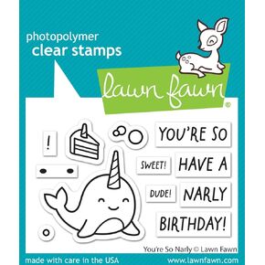 Lawn Fawn LF3297 You're So Narly 2X3 Clear Stamp Set