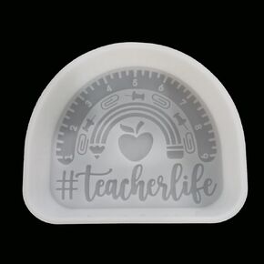 Teacher Life Shape Freshie Mold, Silicone Epoxy Resin Mold for Car Freshies, Aroma Beads, Soap Mould, Candle Mould, Pendant Mould-Oven Safe【Large Size】