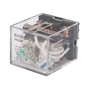 Baomain General Purpose Power Relay,HH63P (LY3) DPDT 11 Pins 3NO 3NC,Green LED Indicator PCB Power Relay (12, Volts (DC))
