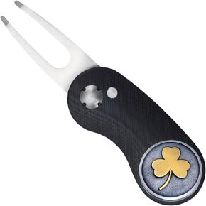 Golf Divot Repair Tool and Unique Metal Ball Marker, Premium Golf Ball Pitch Mark Repair Tool for Green and Putting Surface Repair, Golf Accessory