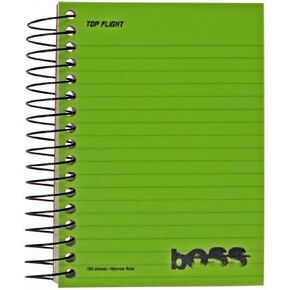Top Flight Boss Poly Cover and Black Wire Chub Wirebound Notebook, College Rule, 180 Sheets, Color May Vary (43005)