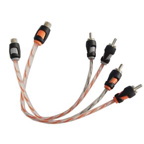 RD RCA Y Splitter Audio Cable Connection, OFC Oxygen Free Copper, Tinned RCA Twisted Pair, Easily Connect with subwoofer, Home Theater, HDTV, Gaming Consoles, Hi-Fi Systems. (M-2F)(2-Pack)