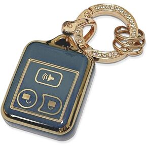 Key Fob Cover for Ford F150 F250 F350 Escape Expedition Explorer Ranger, Key Fob Case for Lincoln, Mercury, Mazda with Key Ring 3 Buttons, Blue