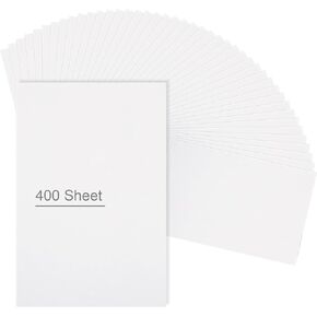 400 Pack 4x6 Cardstock Paper, Blank Index Cards, 92lb/250GSM Heavyweight Cardstock Paper, White CardStock for Postcards, Wedding Invitation, DIY Card