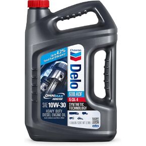 زيت محرك الديزل Delo 600 ADF 10W30 عالي التحمل مع حماية منخفضة للغاية من الرماد وحماية أومنيماكس، متوافق مع محركات الديزل والديزل المختلط والغاز الطبيعي المضغوط، عبوة من قطعة واحدة in Kuwait