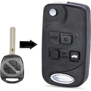 Modify Flip Keyless Entry Remote Car Smart Key Fob for Lexus ES300 GS300 GS400 IS300 1998-2005 HYQ1512V 89785-50031 315Mhz 4C Chip 3 Button