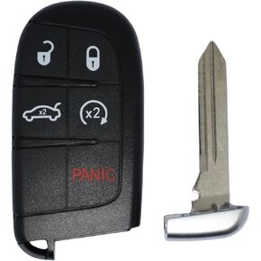 M3N-40821302 433 Mhz 5 Button Keyless Entry Remote Key Fob for Dodge Charger 2011-2018 for Dodge Challenger 2015-2018 Replace 56046759AA 5026676AC 56046759AC 56046759AD 56046759AB 56046759AE
