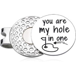 Valentines Day Gift for Him Golf Ball Markers，Gift for Men Husband Boyfriend Golf Lovers Him from Wife Girlfriend Couple Birthday Wedding Anniversary Golf Accessory Magnetic Hat Clip