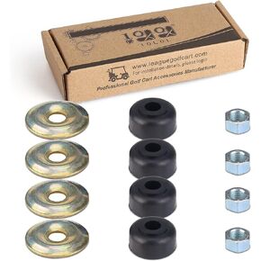 10L0L Golf Cart Shock Absorber Cushion Bushing Kit for EZGO TXT Marathon 1989-up, Club Car DS and Precedent 1982-Up, OEM# 1011415 10194G1 10435G1