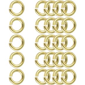uxcell 25Pcs Open Jump Rings, 10mm/0.39" OD Brass Jump Ring Connectors 2mm Thick O Rings for Necklaces Bracelet Jewelry Making Keychain DIY Craft, Gold Tone