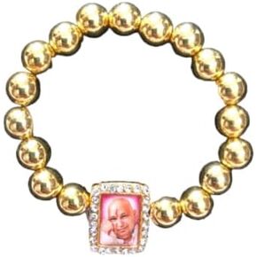Tickle Cart Guruji Swaroop Braclet of Shinny Golden Pearl with Butterfly Charm | Pack of 1 | *** Limited Stock ***