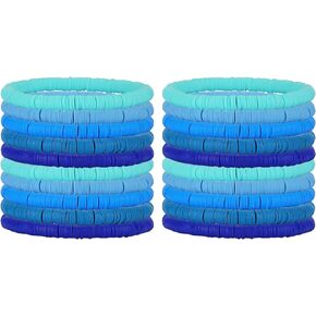 20 PCS Friendship Bracelets Kit Boho Surfer Heishi Bracelet Set Preppy Clay Bead Bracelets Cute y2k Stackable Beaded Stretch Bracelets Summer Beach Stretch Bracelets for Women Girls Teens in Kuwait