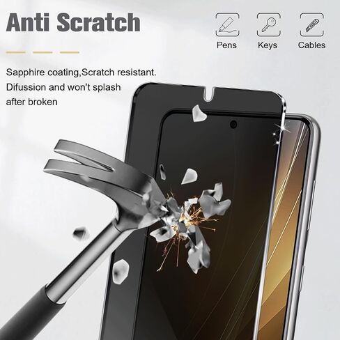 [3 + 2 حزمة] واقي شاشة زجاجي مقوى للخصوصية لهاتف Galaxy S21 Plus مع عبوتين من واقي عدسة الكاميرا، فتح بصمة الإصبع، صلابة 9H مقاومة للخدش، لهاتف Samsung Galaxy S21 Plus 5G (6.7 بوصة) in Saudi Arabia