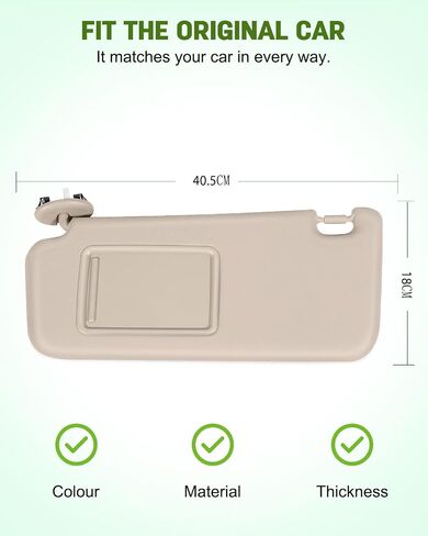 SCITOO Left & Right Sides Sun Visor Assembly fit for 2006-2013 for Toyota RAV4 with Sunroof (Beige) in Saudi Arabia