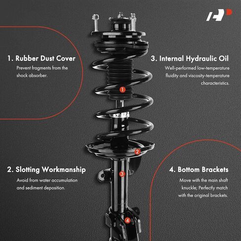 A-Premium Front Pair (2) Complete Strut & Coil Spring Assembly Shock Absorber Compatible with Acura MDX 2007-2013, ZDX 2010-2013, Driver and Passenger Side in Saudi Arabia