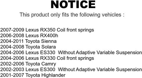 Front Suspension Strut Hardware Kit 73-904989 For Toyota Camry Sienna Lexus Highlander RX350 RX330 ES330 Solara ES300 RX400h in Saudi Arabia