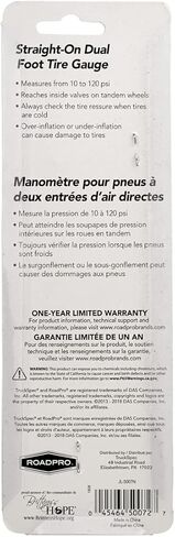 RoadPro TruckSpec JL-5007N 6.5" Straight-On Dual Foot Tire Gauge in Kuwait