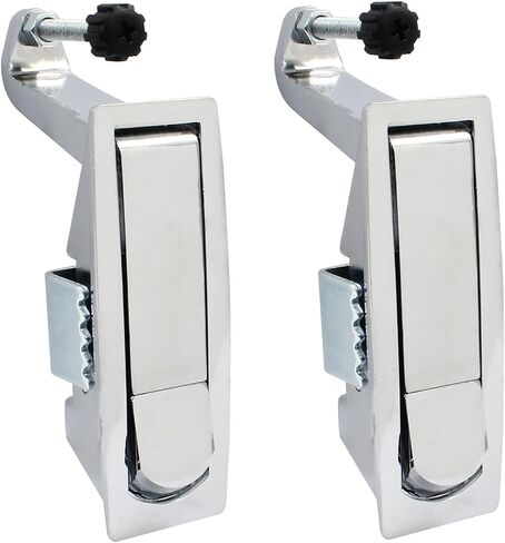 2 Pcs Compression Latch Lock, Zinc Alloy Trigger Latch Lock Adjustable Lever Hand Operated Compression Latch with Raised Trigger, with Keys(Black) in Saudi Arabia