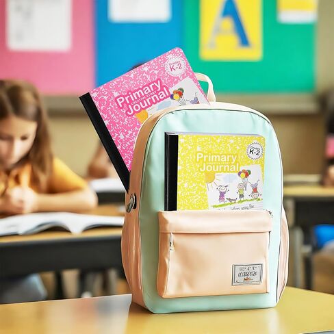 دفتر التكوين الأساسي K-2، درجات المجلة الابتدائية K 2، مرحلة ما قبل المدرسة، الصف الأول، دفاتر رياض الأطفال، قواعد أساسية - 9.75 بوصة × 7.50 بوصة - أغطية متينة - 100 ورقة - ألوان متنوعة - (عبوتان) in Kuwait