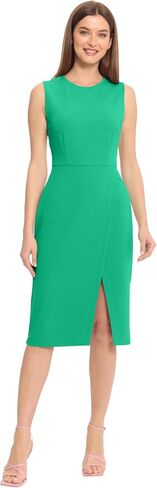 Maggy London Women's Sleeveless Sheath Wrap Knee Length Dress Work Office Wear in Saudi Arabia