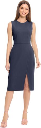 Maggy London Women's Sleeveless Sheath Wrap Knee Length Dress Work Office Wear in Saudi Arabia