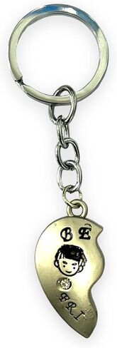 AUGEN Stainless Steel Metal Keychain For Men And Women, Key Holder With Metal Keyring For Gift (Pack of 1) in Saudi Arabia