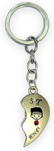 AUGEN Stainless Steel Metal Keychain For Men And Women, Key Holder With Metal Keyring For Gift (Pack of 1) in Saudi Arabia