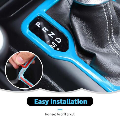 RT-TCZ Cup Holder Trim Cover Gear Shift Cover Center Console Decoration Interior Accessories Compatible with Jeep Wrangler JL JLU & Gladiator JT 2018-2024,Light Blue in Saudi Arabia