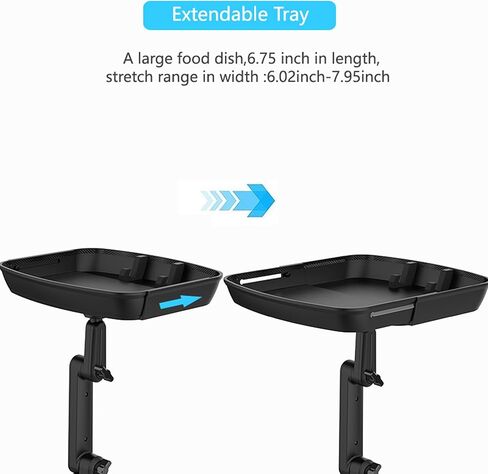 صينية حامل أكواب السيارة، حامل أكواب السيارة، محول موسع، صينية السيارة لتناول الطعام، حامل أكواب قابل للتوسيع لصينية السيارة، طاولة دوارة قابلة للتعديل مع فتحة هاتف إضافية مناسبة لمعظم السيارات والشاحنات، أسود in Kuwait