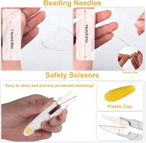 6 لفات من حبل سلسلة السوار المرن، سلسلة سوار قابلة للتمدد، سلك خيط مرن من الكريستال الشفاف، سلسلة مرنة للأساور والخرز وصنع المجوهرات سلسلة سوار الصداقة من الخرز الطيني in Kuwait