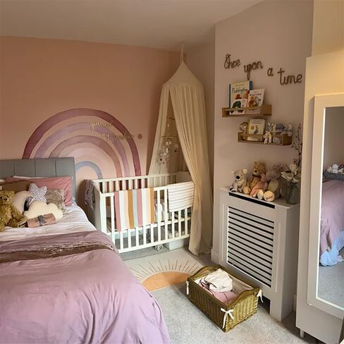 Kids Bed Canopy Breathable Cotton Soft Cover Net for Crib Reading Nook Curtain Hanging Round Play Tent Nursery Bedding Play Room Decor in Saudi Arabia