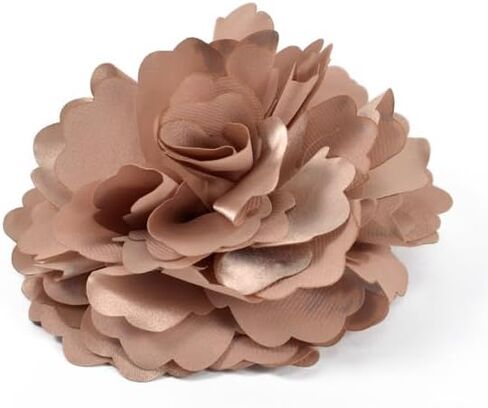 Expo International Peony Fabric Flower Brooch and Hair Clip Applique, Beige in Saudi Arabia