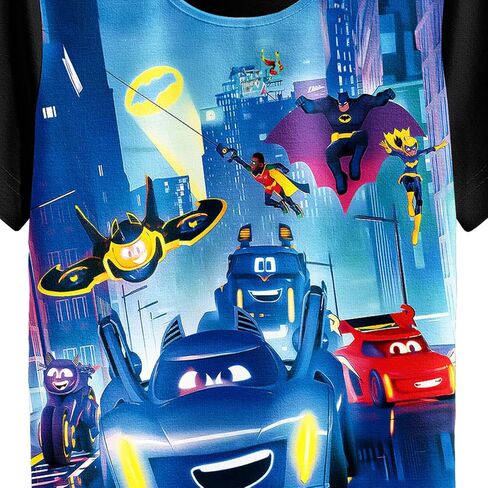 مجموعة قمصان وشورتات قصيرة الأكمام للأولاد من Batwheels، ملابس منزلية كاجوال للأطفال بعمر 3-8 سنوات in Kuwait