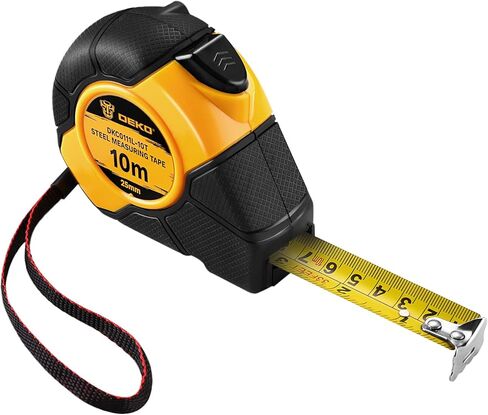 شريط قياس ذاتي القفل من DEKOPRO بطول 32 قدمًا (10 أمتار) بوصة/متري. in Kuwait