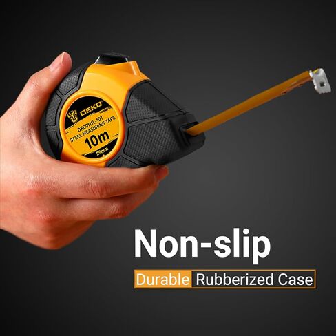 شريط قياس ذاتي القفل من DEKOPRO بطول 32 قدمًا (10 أمتار) بوصة/متري. in Kuwait