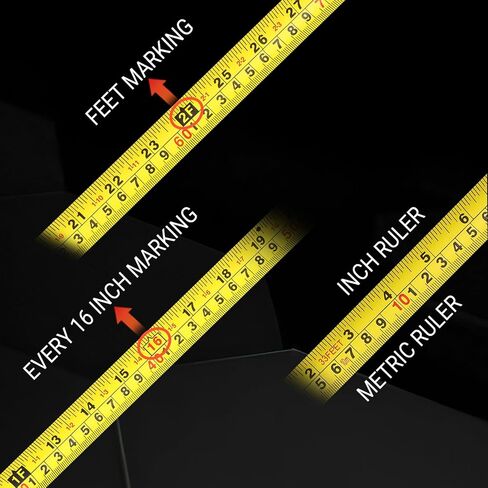 شريط قياس ذاتي القفل من DEKOPRO بطول 32 قدمًا (10 أمتار) بوصة/متري. in Kuwait