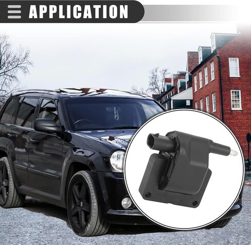 Motoforti Car Ignition Coil, for Jeep Grand Cherokee 1993-1997, Metal, 56027965, Black in Saudi Arabia