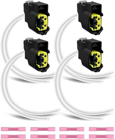4 Pcs Electrical Ignition Coil Connector Plug Harness With Terminals Fit for Hyundai Accent Elantra Sonata Tucson Veloster Kia Forte Koup Optima Rio Soul 1.6L 1.8L 2.0L 2011-2020 Replace PT2910 S2928 in Kuwait