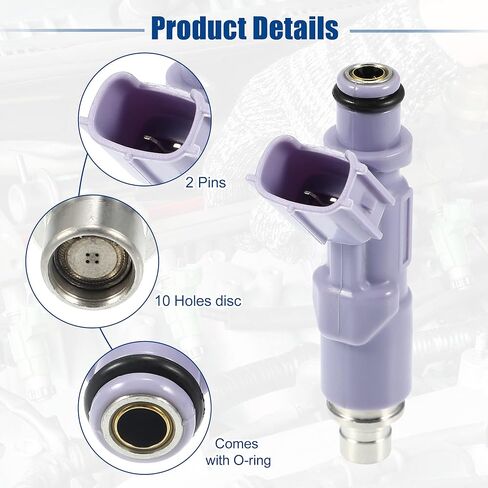ACROPIX Car Fuel Injector Nozzle Replace for Lexus IS300 1999-2005 23250-70120 - Pack of 6 Purple in Saudi Arabia