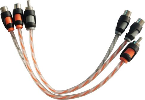 RD RCA Y Splitter Audio Cable Connection, OFC Oxygen Free Copper, Tinned RCA Twisted Pair, Easily Connect with subwoofer, Home Theater, HDTV, Gaming Consoles, Hi-Fi Systems. (M-2F)(2-Pack) in Saudi Arabia