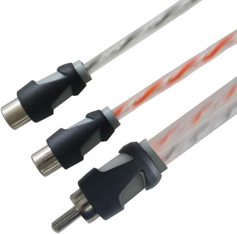 RD RCA Y Splitter Audio Cable Connection, OFC Oxygen Free Copper, Tinned RCA Twisted Pair, Easily Connect with subwoofer, Home Theater, HDTV, Gaming Consoles, Hi-Fi Systems. (M-2F)(2-Pack) in Saudi Arabia