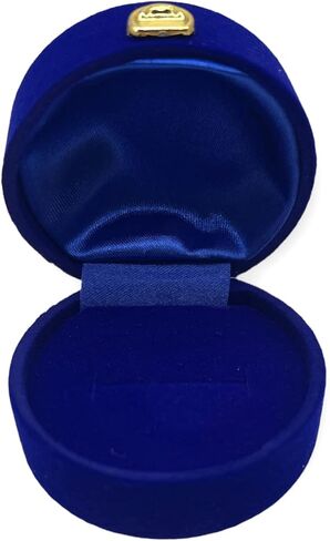 Antique Style Velvet Ring Box Vintage Jewelry Box Blue Gift Engagement Wedding in Saudi Arabia