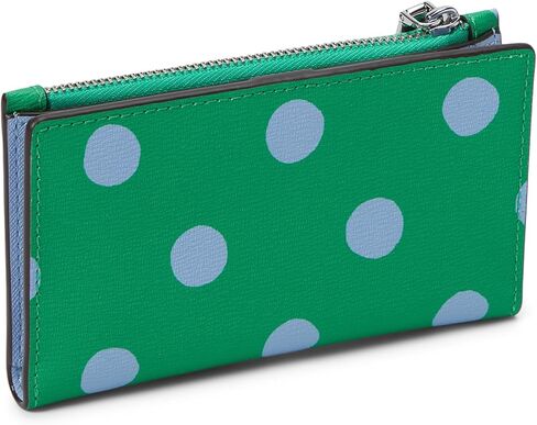 محفظة Kate Spade New York النسائية Morgan Sunshine Dot مطبوعة من مادة PVC صغيرة نحيفة ثنائية الطي، متعددة الاستخدامات، يمكن حملها مقاس 20 بوصة in Kuwait