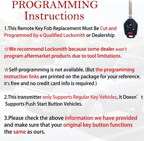 مفتاح فوب عن بعد بديل يناسب سوبارو امبريزا 2012-2017/WRX 2015-2019/فورستر 2014-2018/XV Crosstrek 2013-2016/Outback&Legacy 2015-2017 CWTWB1U811 جهاز تحكم عن بعد للدخول بدون مفتاح 57497-FJ230 in Kuwait