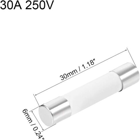 uxcell Ceramic Cartridge Fuses 10A 250V 6x30mm Ceramic Fuses Fast Blow Replacement for Amplifier Energy Saving Lamp Ballast 20pcs in Saudi Arabia