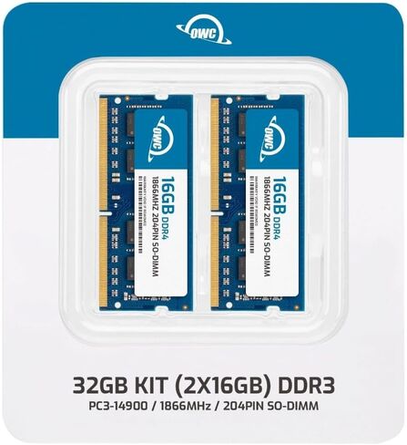 OWC 16GB (2x8GB) DDR3L 1866 PC3L-14900 CL13 2Rx8 204-pin 1.35V Laptop SODIMM Memory RAM Module Kit in Saudi Arabia